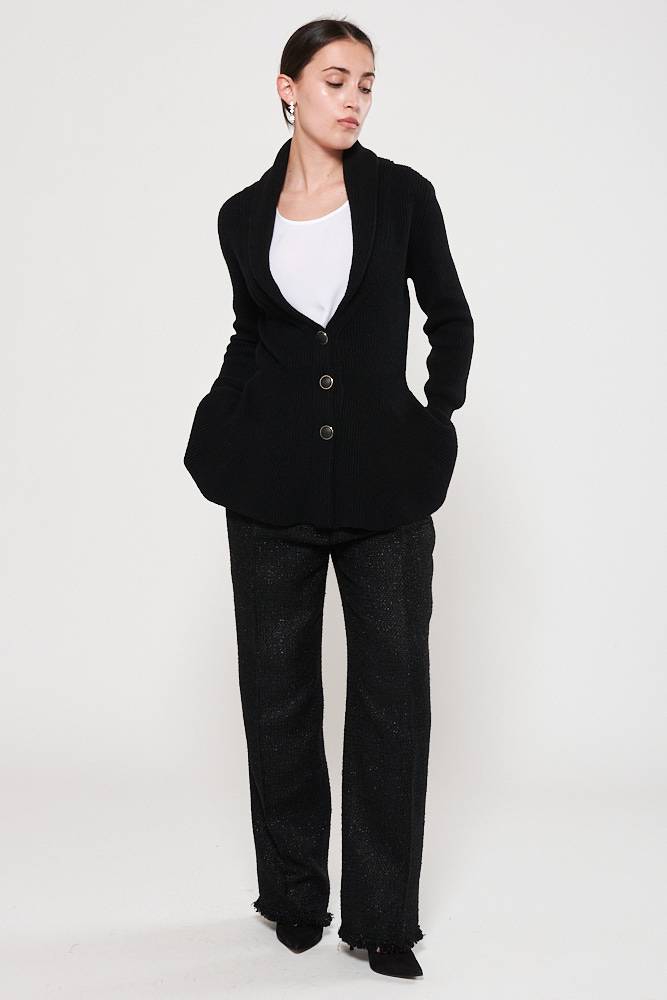 Rrocco Ragni Cardigan con volant Saldi Di Fabbrica