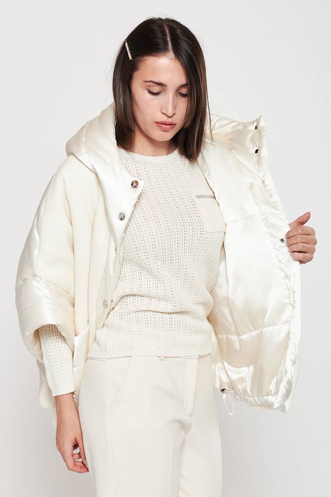 Rrocco Ragni Piumino oversize in tessuto combinato Grande vendita