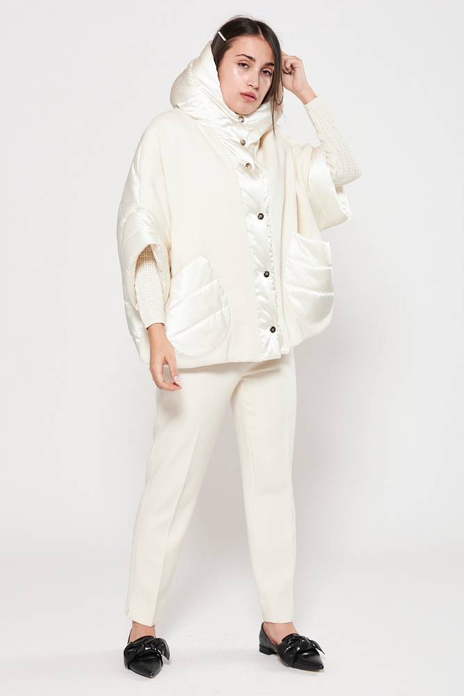 Rrocco Ragni Piumino oversize in tessuto combinato Grande vendita