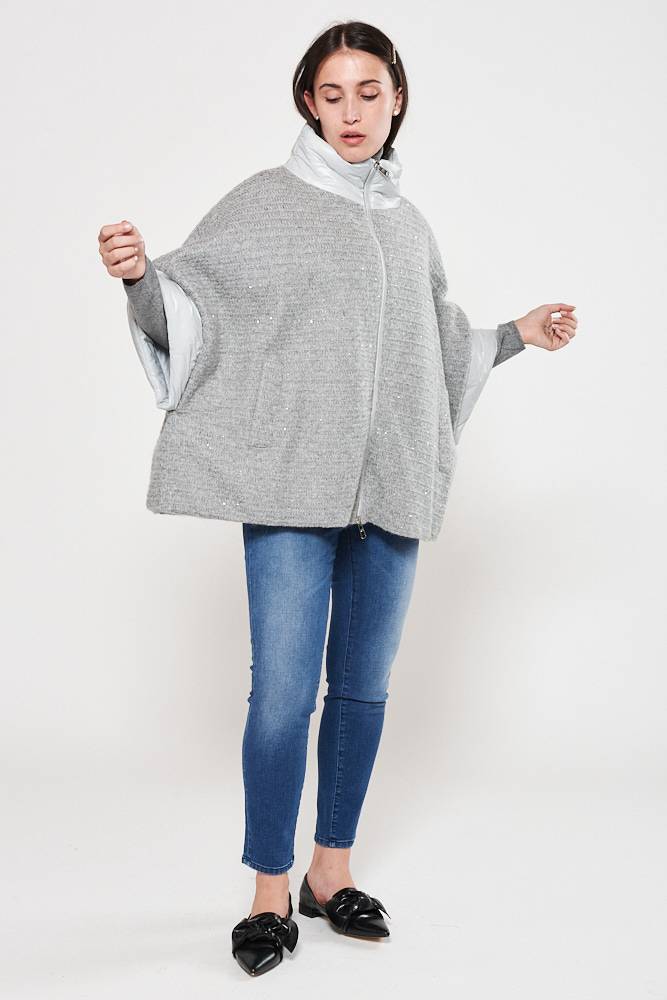 Rrocco Ragni Piumino oversize in filato paillettes Shopping online