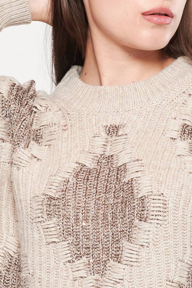 Rrocco Ragni Maglia con paillettes ad intarsio Offerta Pasqua
