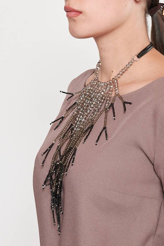 Rrocco Ragni Collana con cristalli Latest fashion