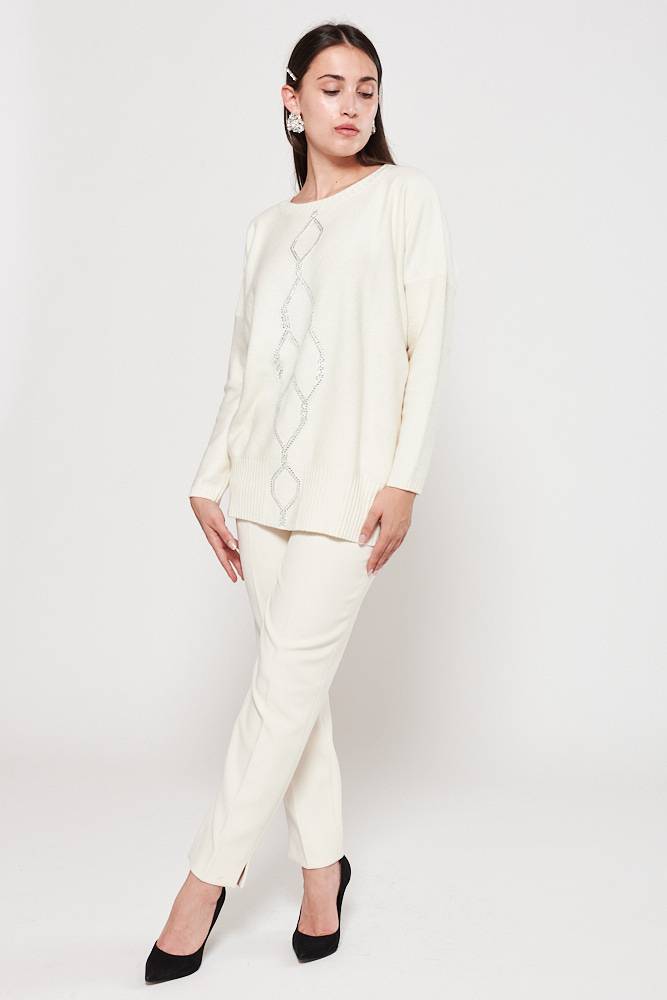 Rrocco Ragni Maglia a girocollo con cristalli Lightning offer