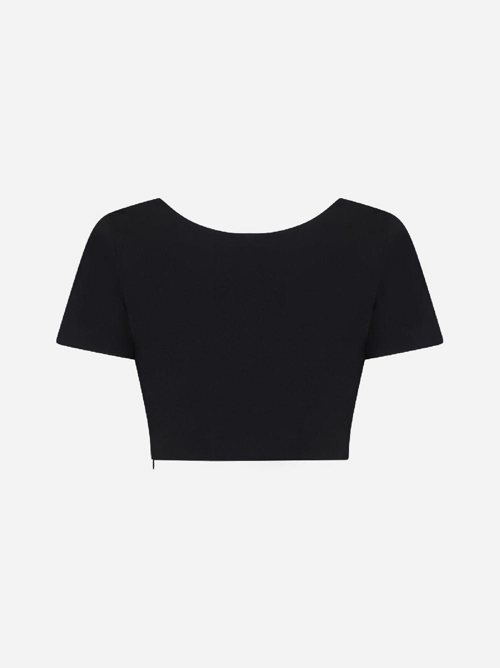 ALAÏA Top aderente in jersey modellante nero Convenienza