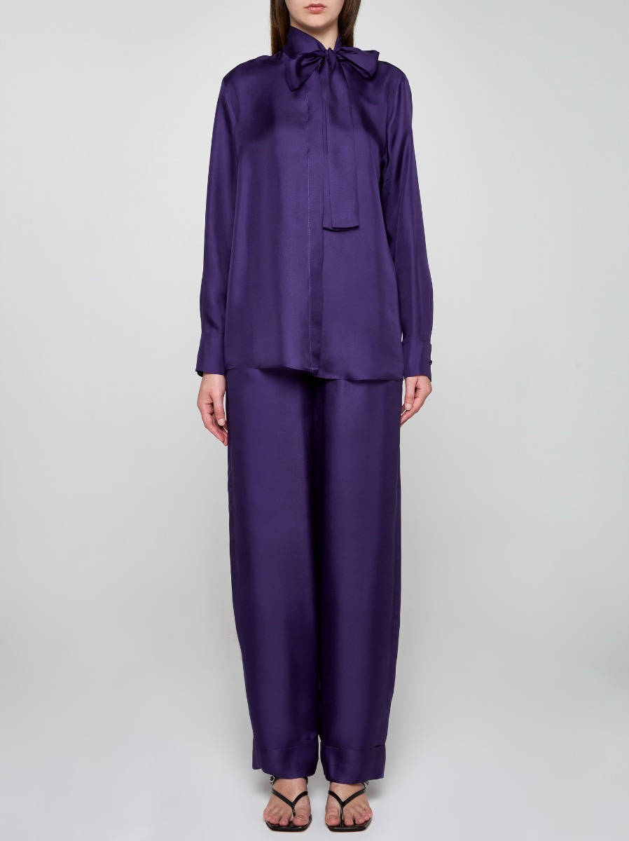 BLANCA VITA Pantaloni Petroy in seta Qualità Garantita