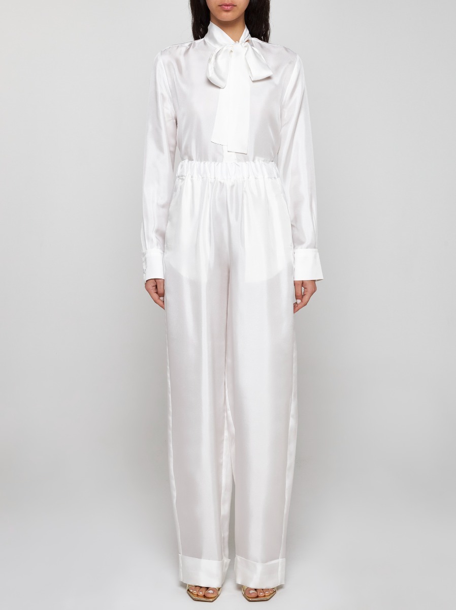 BLANCA VITA Pantaloni Petroy in seta Negozi Online