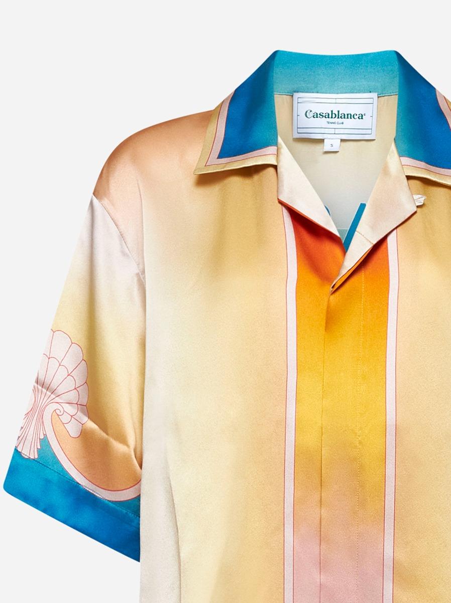 CASABLANCA Camicia L'Arc Coloré in raso di seta Offerta