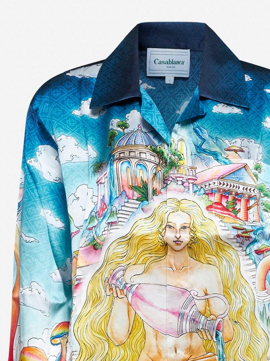 CASABLANCA Camicia The Road To Knowledge in twill di seta Economico