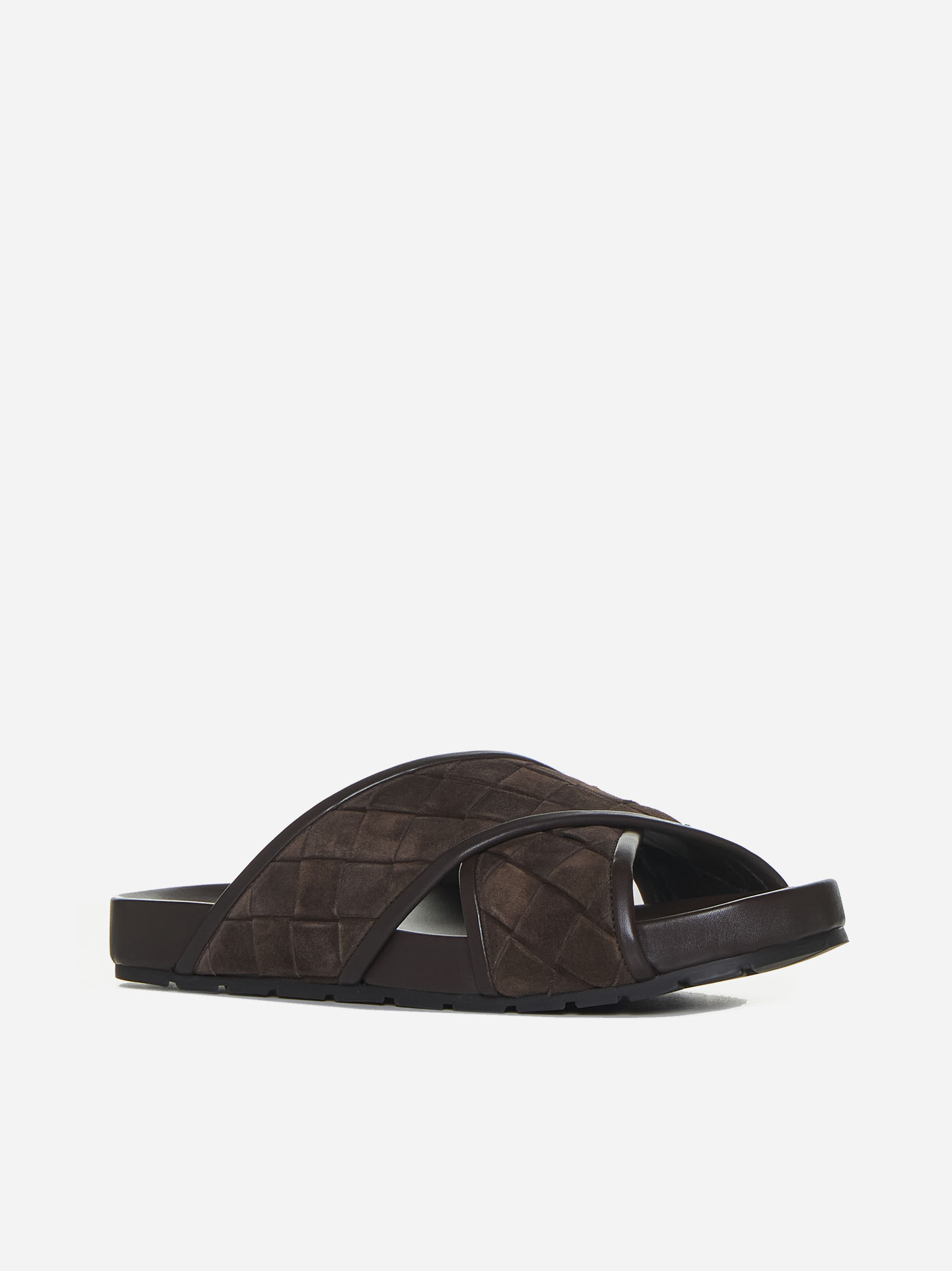 BOTTEGA VENETA Sandali Tarik in suede Intrecciato Outlet