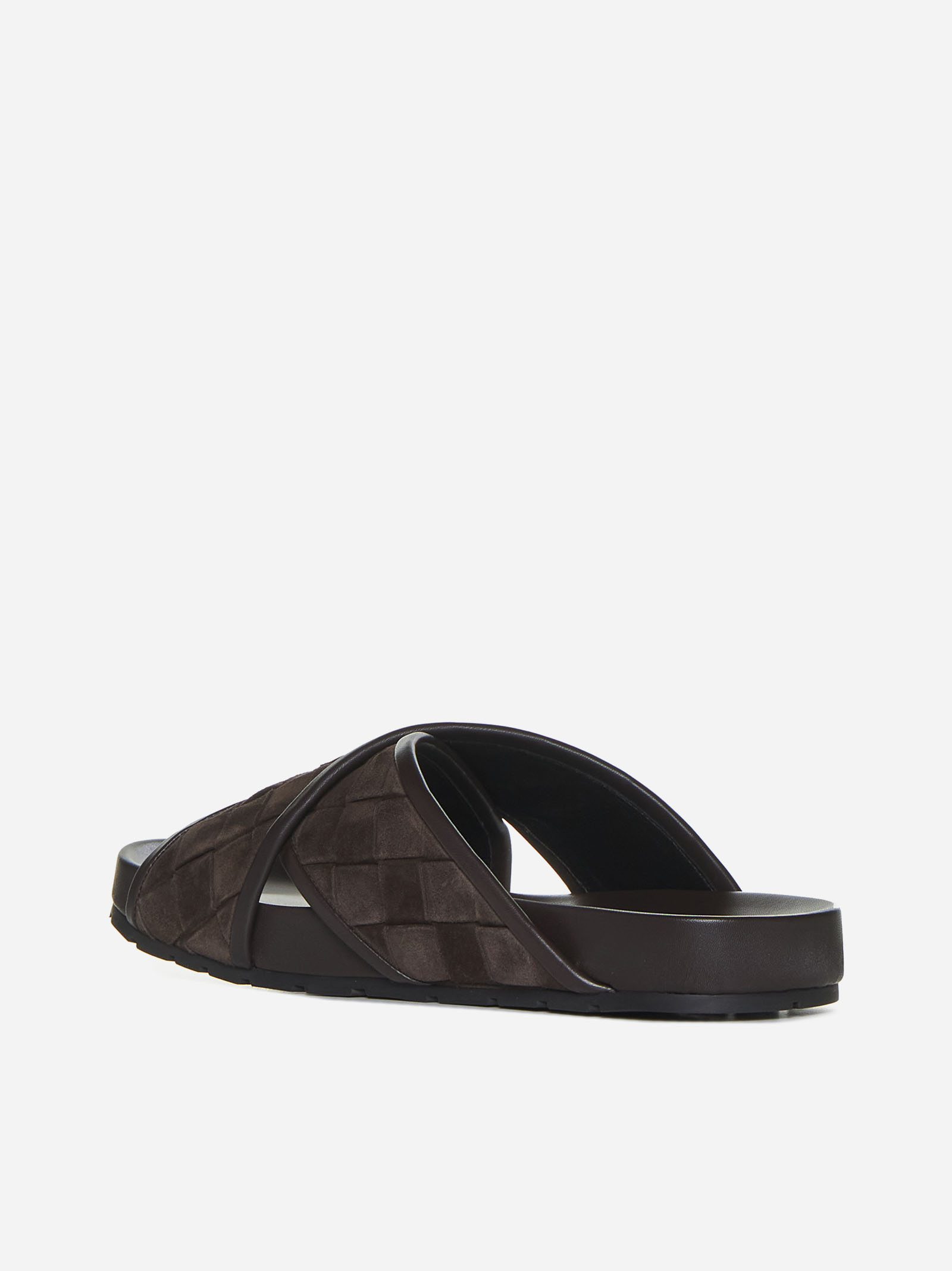 BOTTEGA VENETA Sandali Tarik in suede Intrecciato Outlet