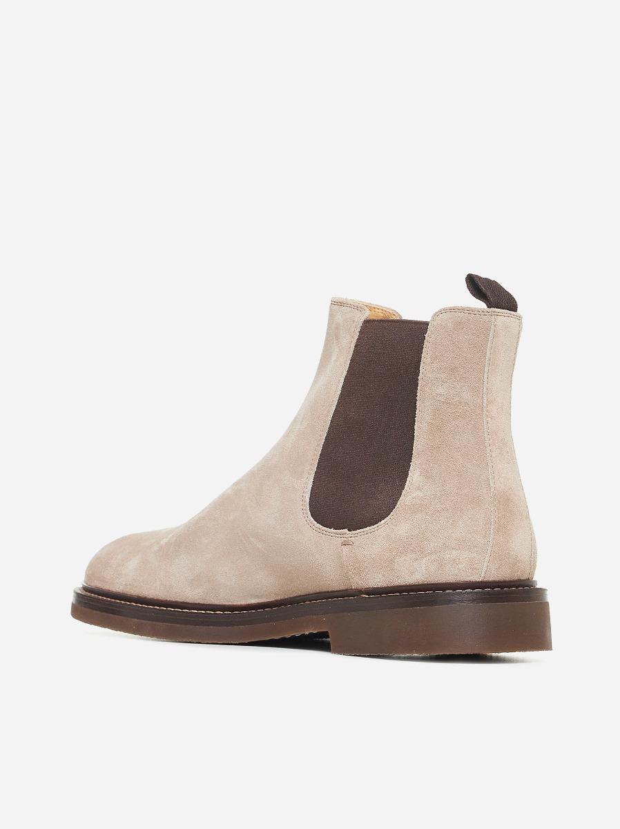 BRUNELLO CUCINELLI Stivaletti Chelsea in suede Saldi Di Fabbrica