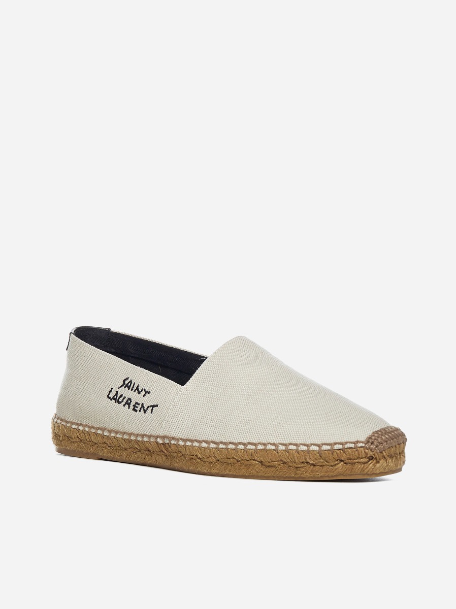 SAINT LAURENT Espadrillas in tela con logo Moda