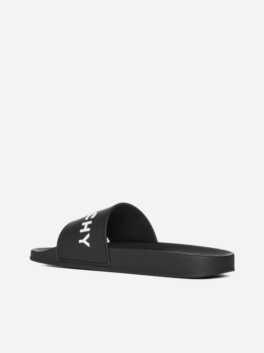 GIVENCHY Slides flat in gomma con logo Promozione