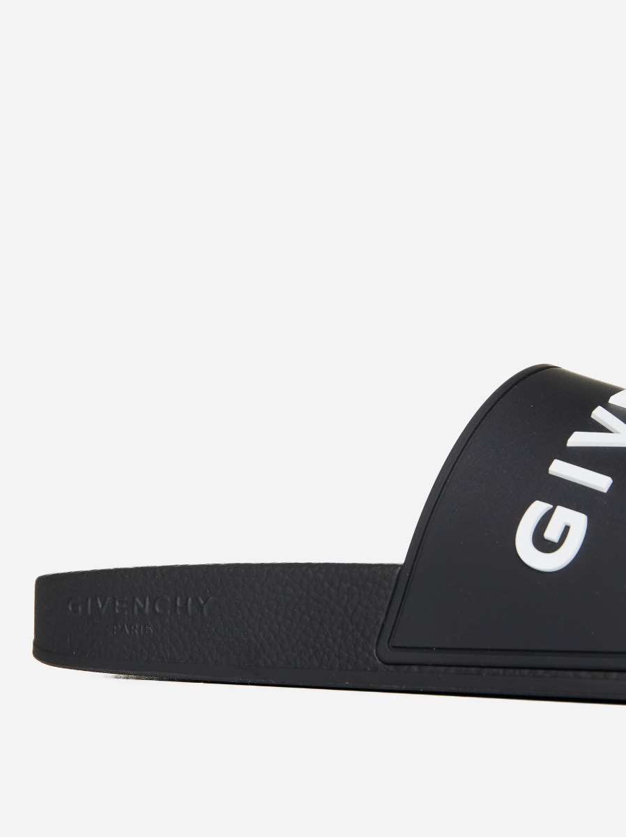GIVENCHY Slides flat in gomma con logo Promozione