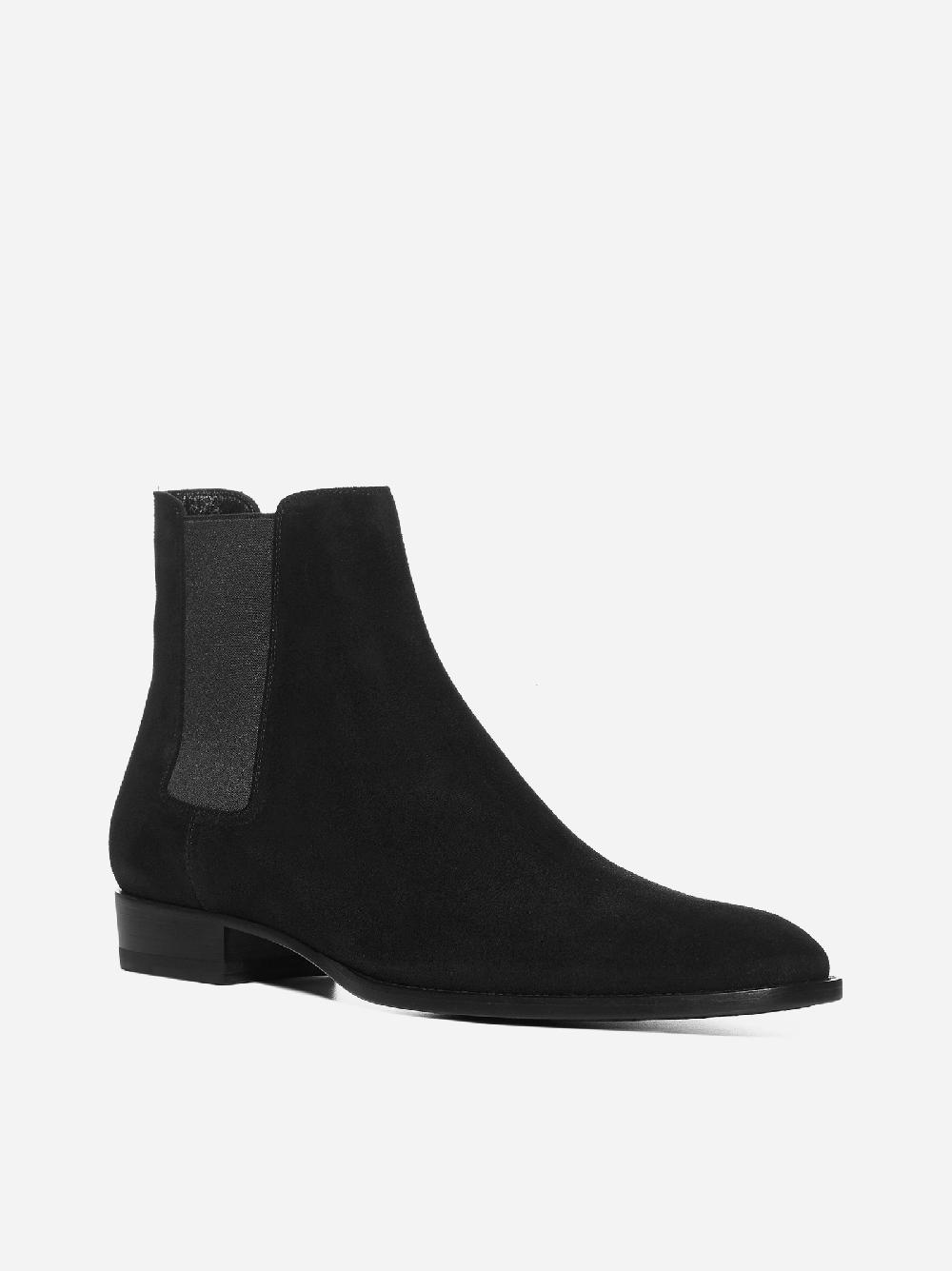 SAINT LAURENT Stivali Chelsea in pelle scamosciata Outlet