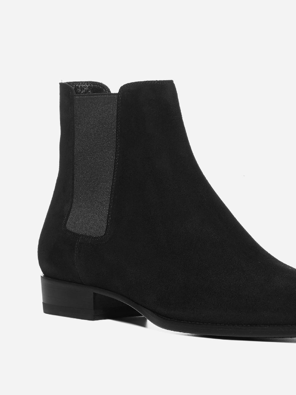 SAINT LAURENT Stivali Chelsea in pelle scamosciata Outlet