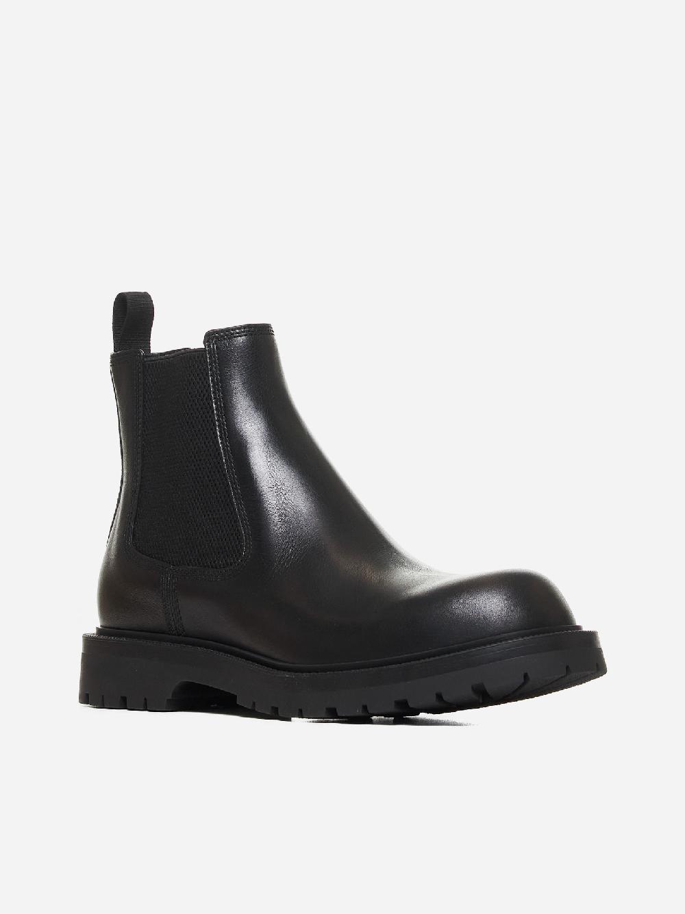 GUCCI Stivaletti Chelsea in pelle con Web In Vendita