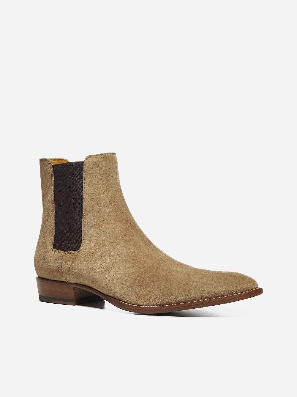 SAINT LAURENT Stivali Chelsea in pelle scamosciata Vendita Economica