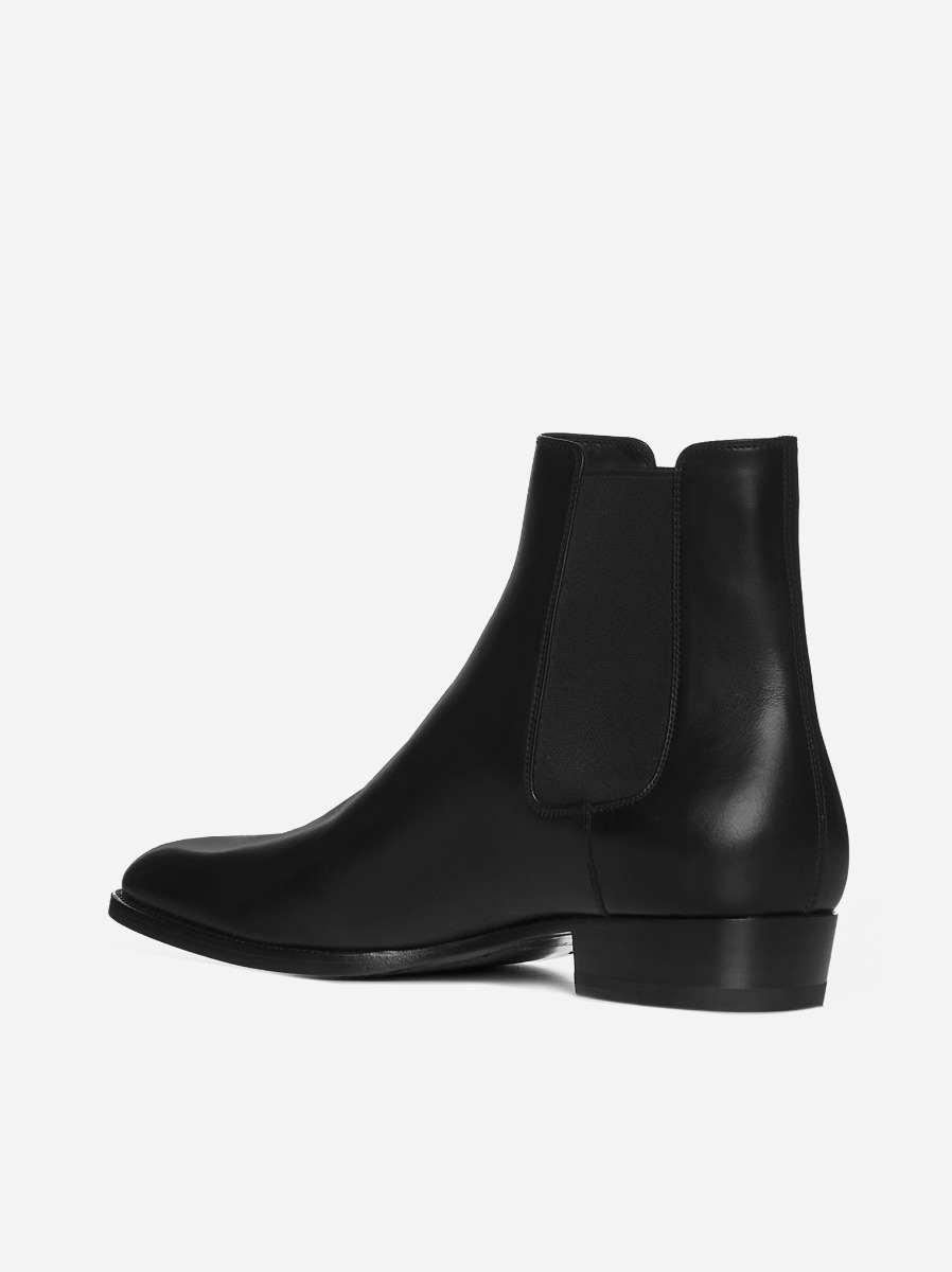 SAINT LAURENT Stivali Chelsea Wyatt in pelle 2025