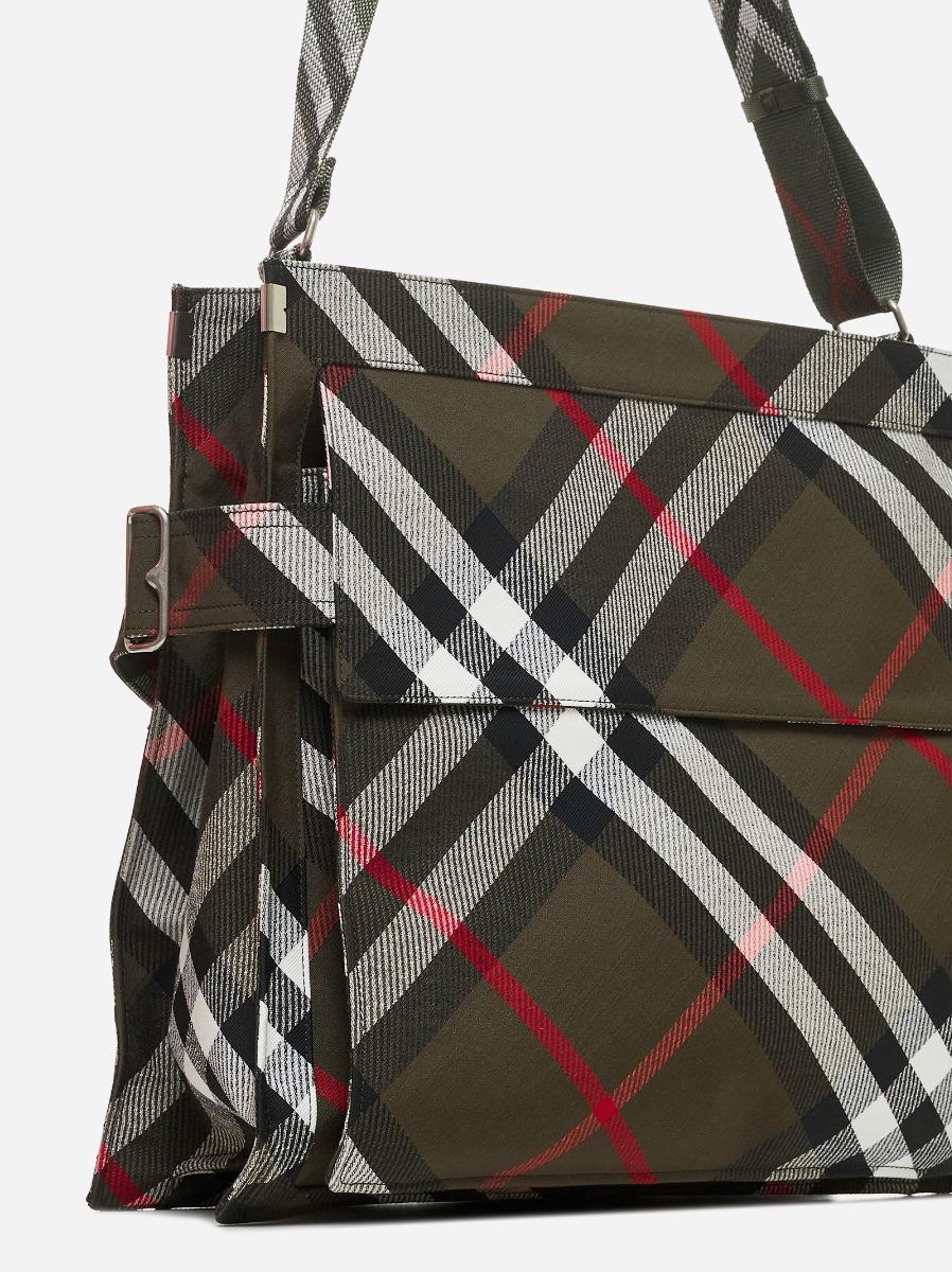 BURBERRY Borsa tote Trench media in tela check Shopping online