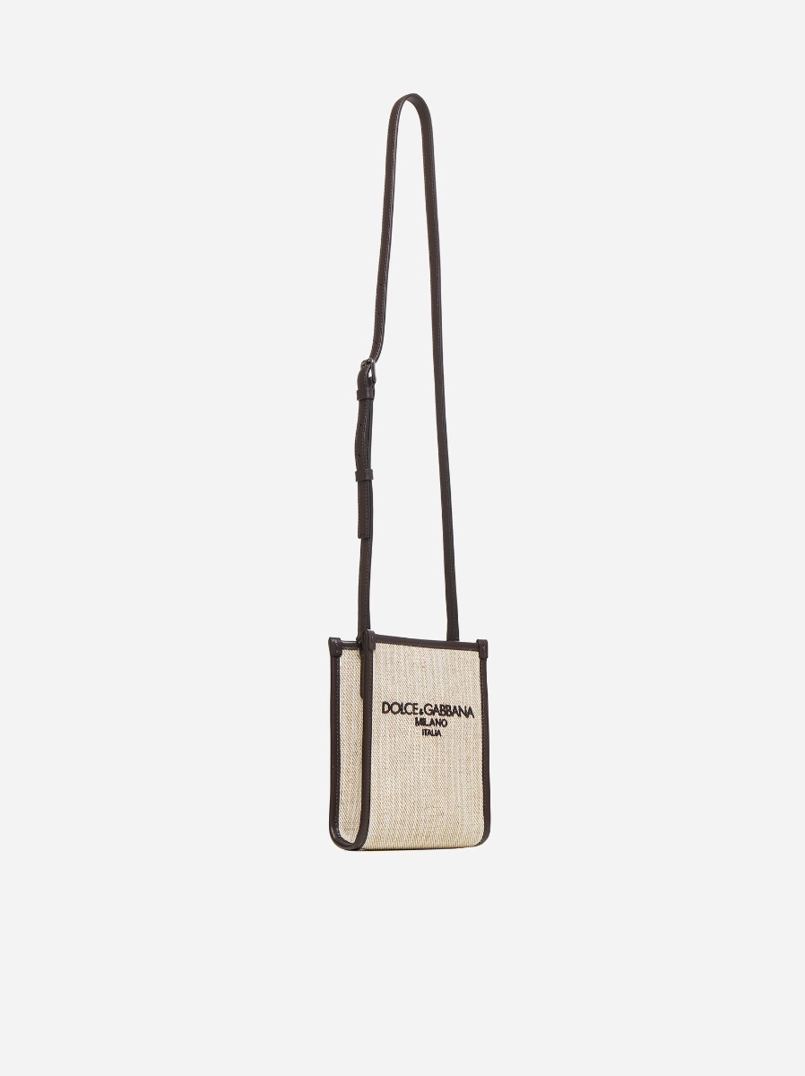 DOLCE & GABBANA Borsa shopping piccola in tela Prezzo Ridotto