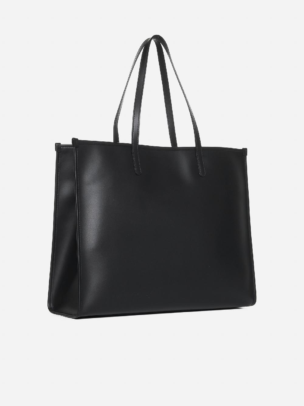 DOLCE & GABBANA Borsa tote grande in pelle con logo Offerta