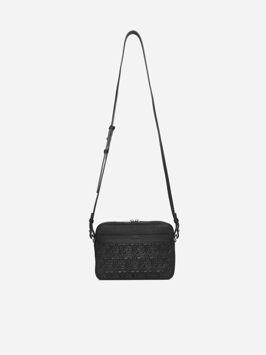 FERRAGAMO Borsa Travel in pelle Gancini