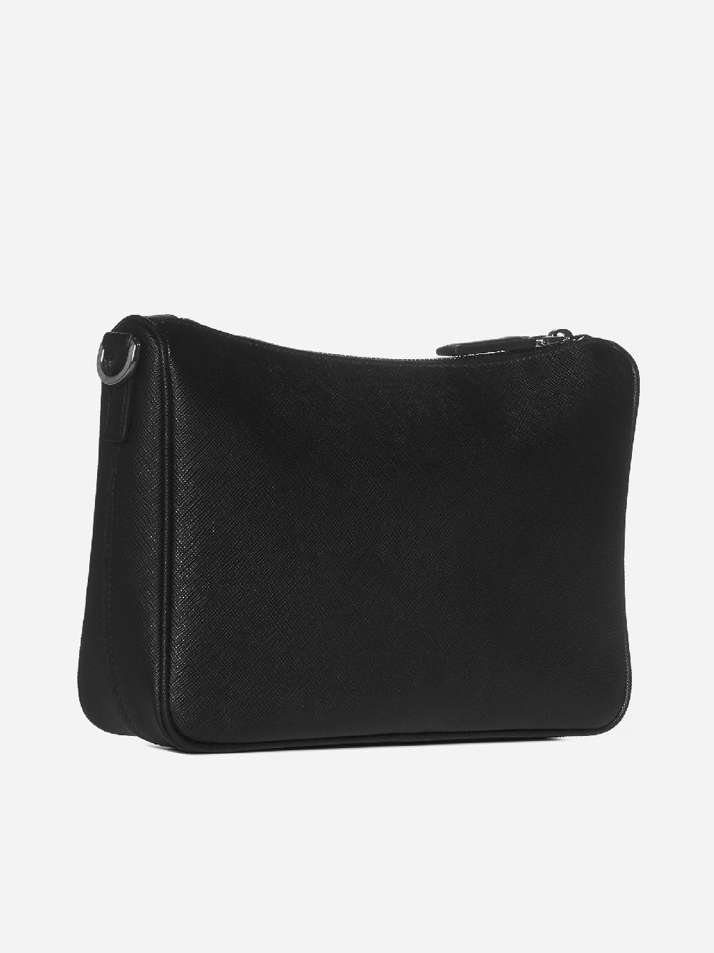 PRADA Borsa in pelle Saffiano con placca-logo In Saldo