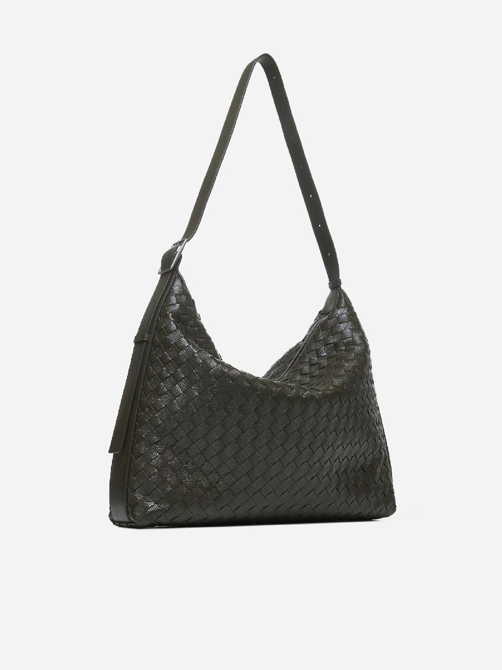 BOTTEGA VENETA Borsa hobo Traveller in pelle Intrecciato Italy