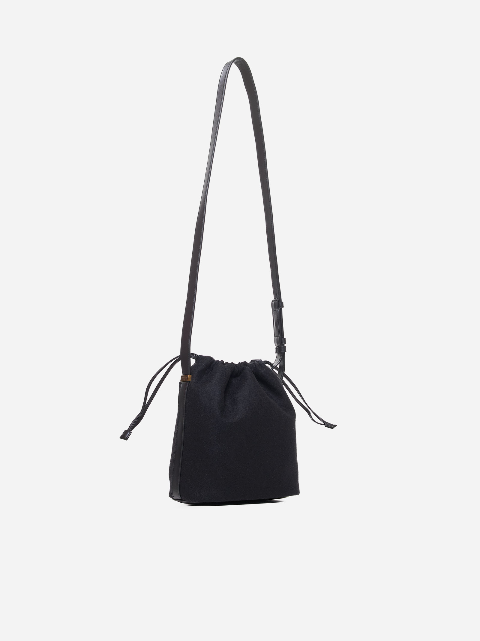 SAINT LAURENT Borsa a secchiello Stamp in lana Italia