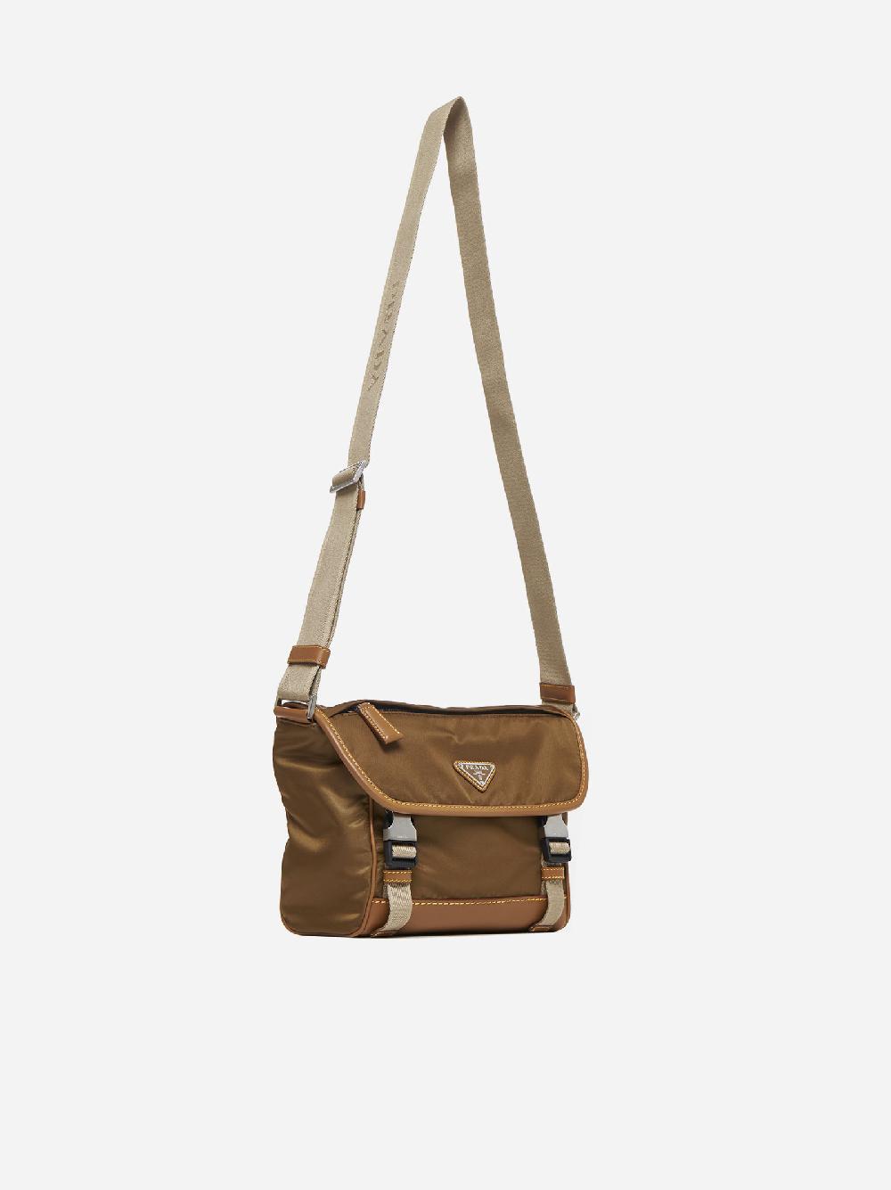 PRADA Borsa a tracolla in Re-Nylon e pelle Promozione
