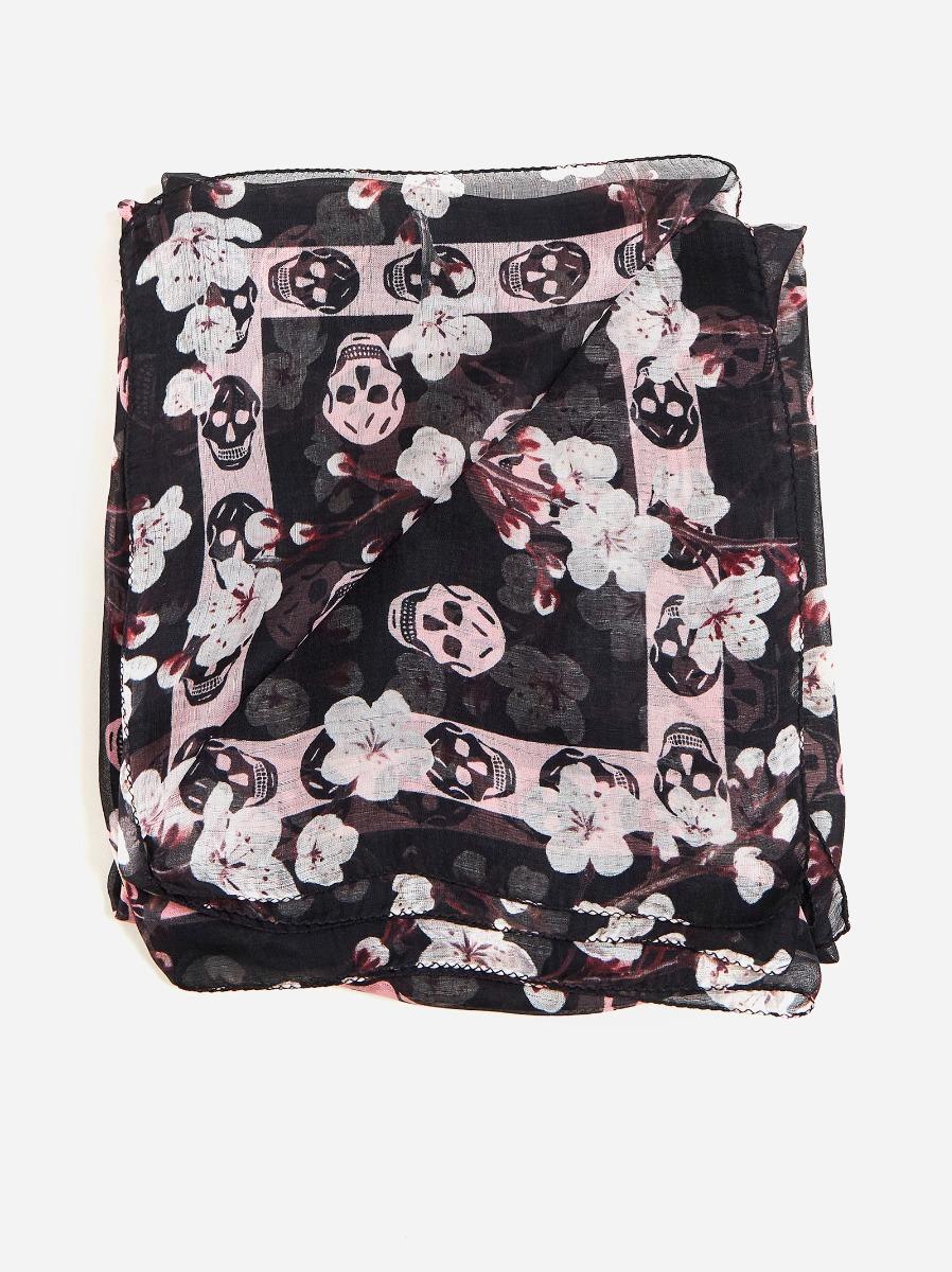 ALEXANDER MCQUEEN Foulard Skull & Blossom in seta Qualità Garantita