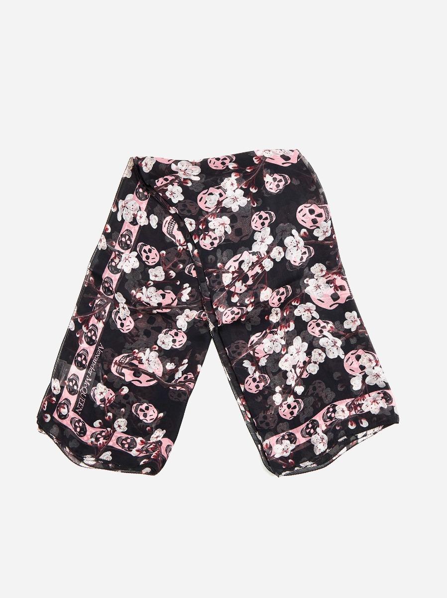 ALEXANDER MCQUEEN Foulard Skull & Blossom in seta Qualità Garantita