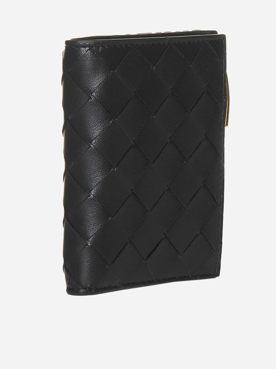 BOTTEGA VENETA Portafoglio compatto in pelle Intreccio Prezzo Ridotto