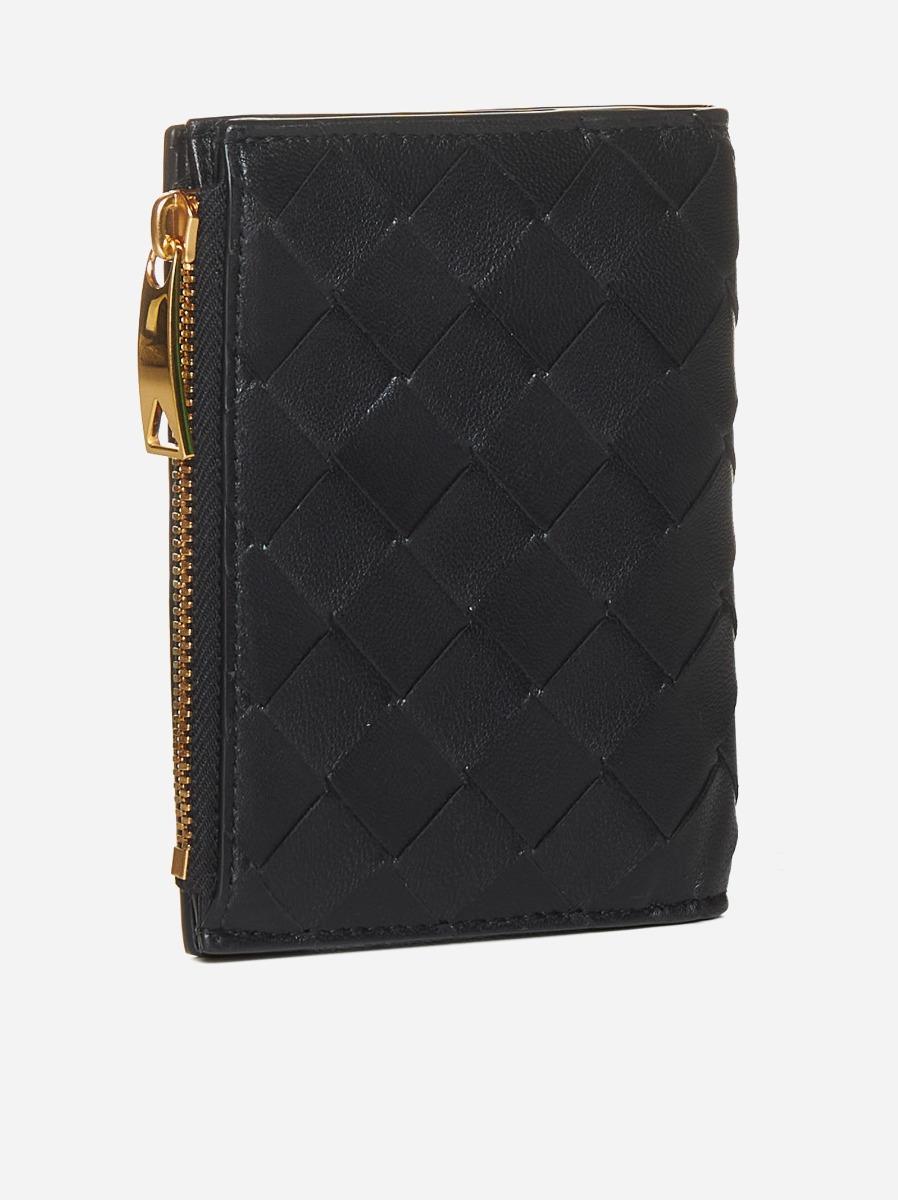 BOTTEGA VENETA Portafoglio compatto in pelle Intreccio Prezzo Ridotto