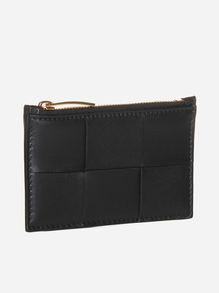 BOTTEGA VENETA Portacarte con zip in pelle Intreccio Novità