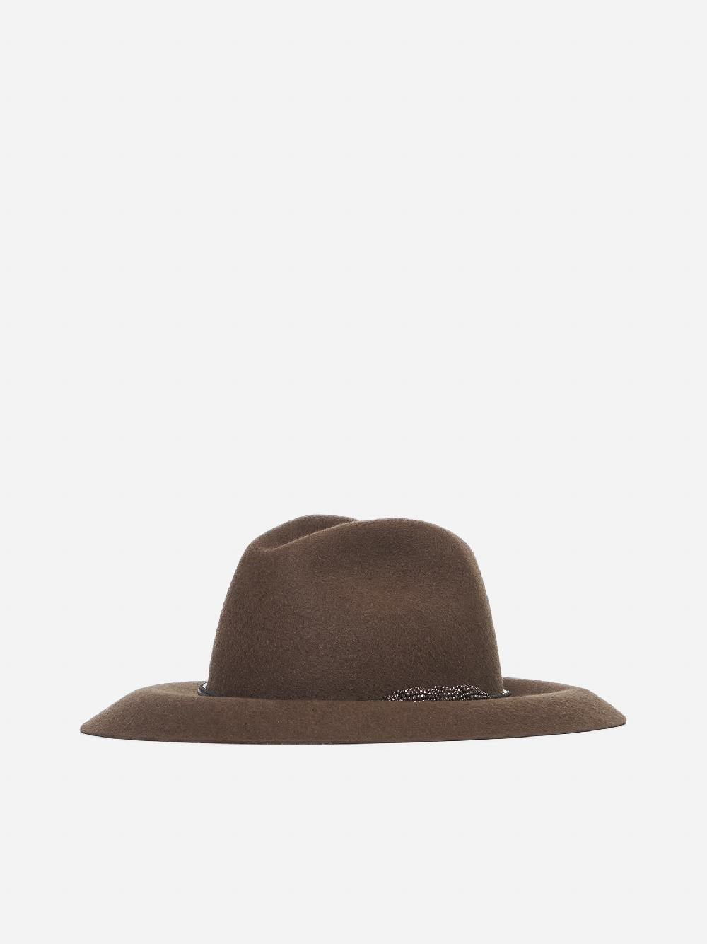 BRUNELLO CUCINELLI Cappello fedora in feltro Vendita Calda