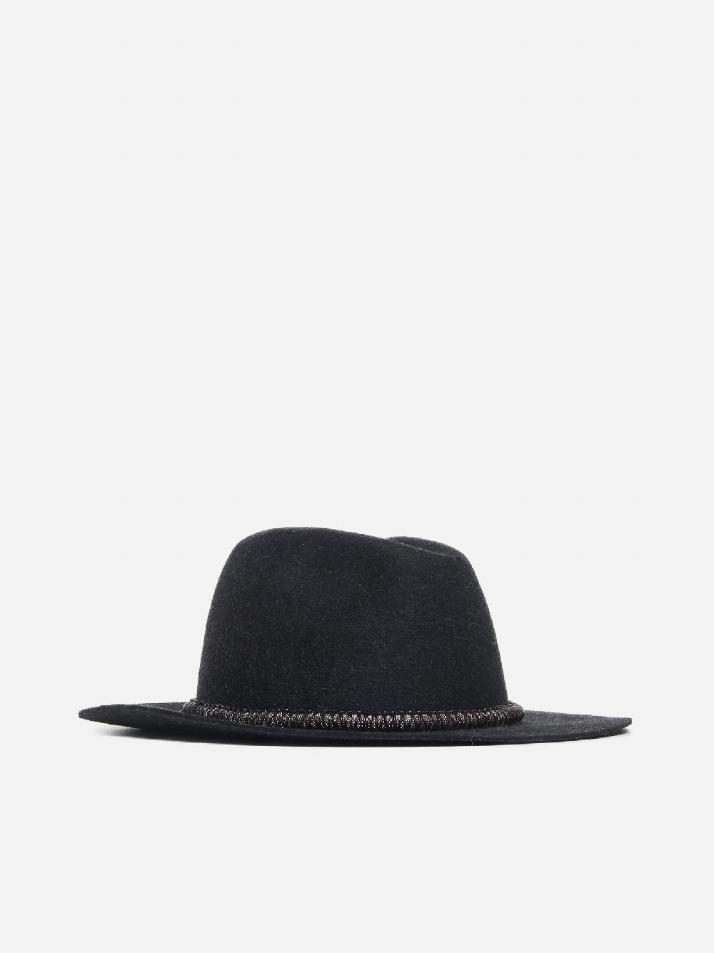 BRUNELLO CUCINELLI Cappello fedora in feltro Saldi Di Fabbrica
