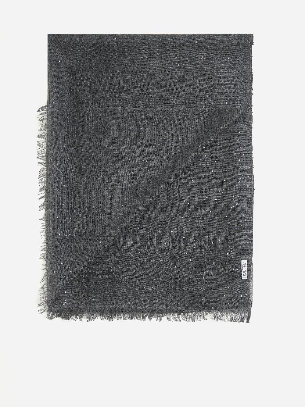 BRUNELLO CUCINELLI Sciarpa in cashmere e seta con paillettes 2025