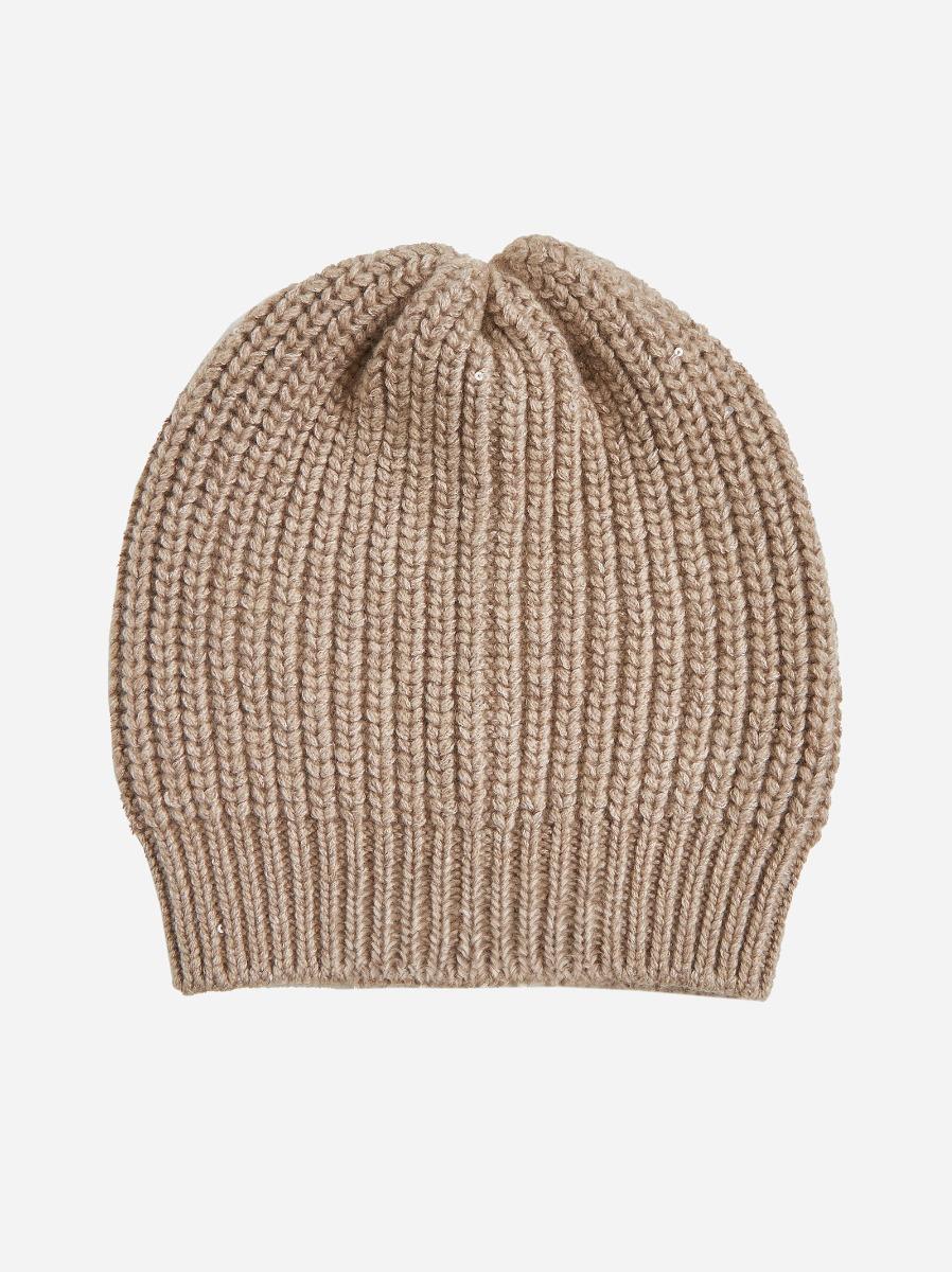 BRUNELLO CUCINELLI Berretto misto cashmere con paillettes In Linea