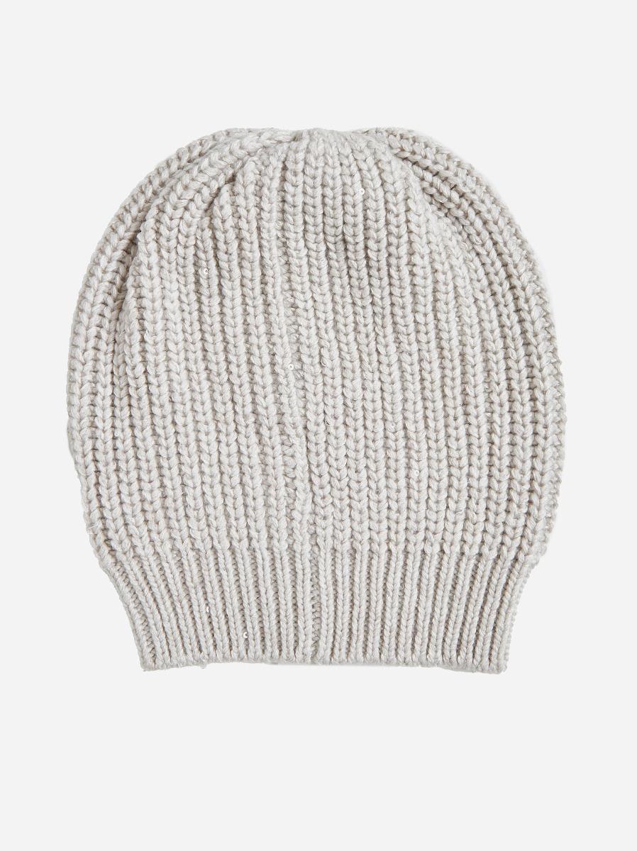 BRUNELLO CUCINELLI Berretto misto cashmere con paillettes Qualità