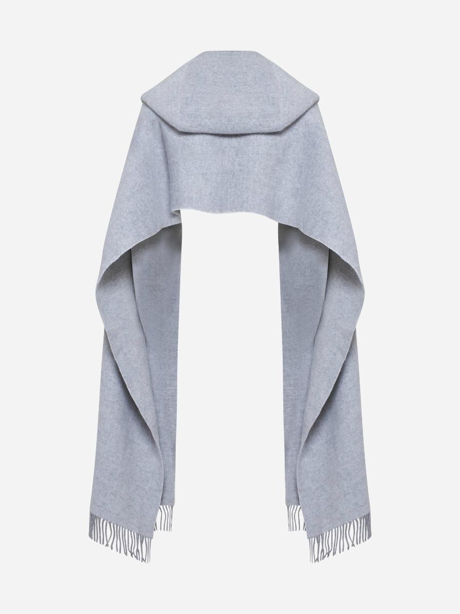 BRUNELLO CUCINELLI Sciarpa con cappuccio in lana e cashmere Spedizione Gratuita
