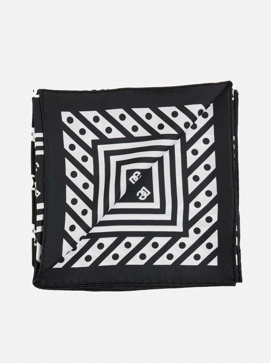 DOLCE & GABBANA Foulard in seta a stampa DG Economico