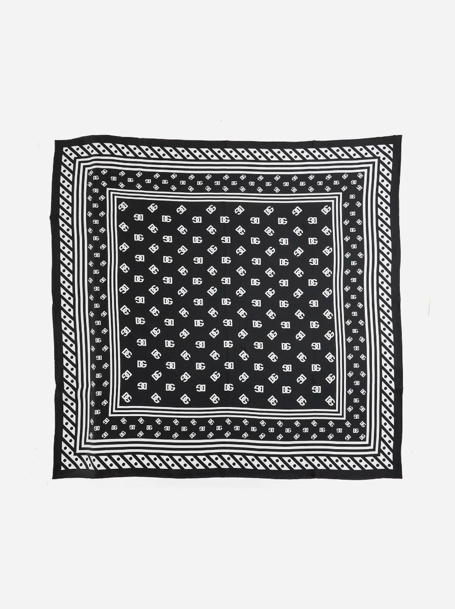 DOLCE & GABBANA Foulard in seta a stampa DG Economico