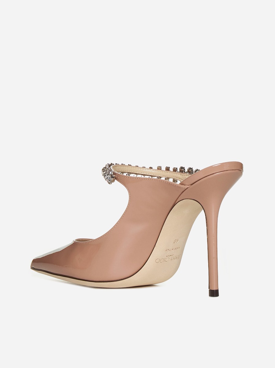 JIMMY CHOO Mules Bing in vernice con cristalli Saldi