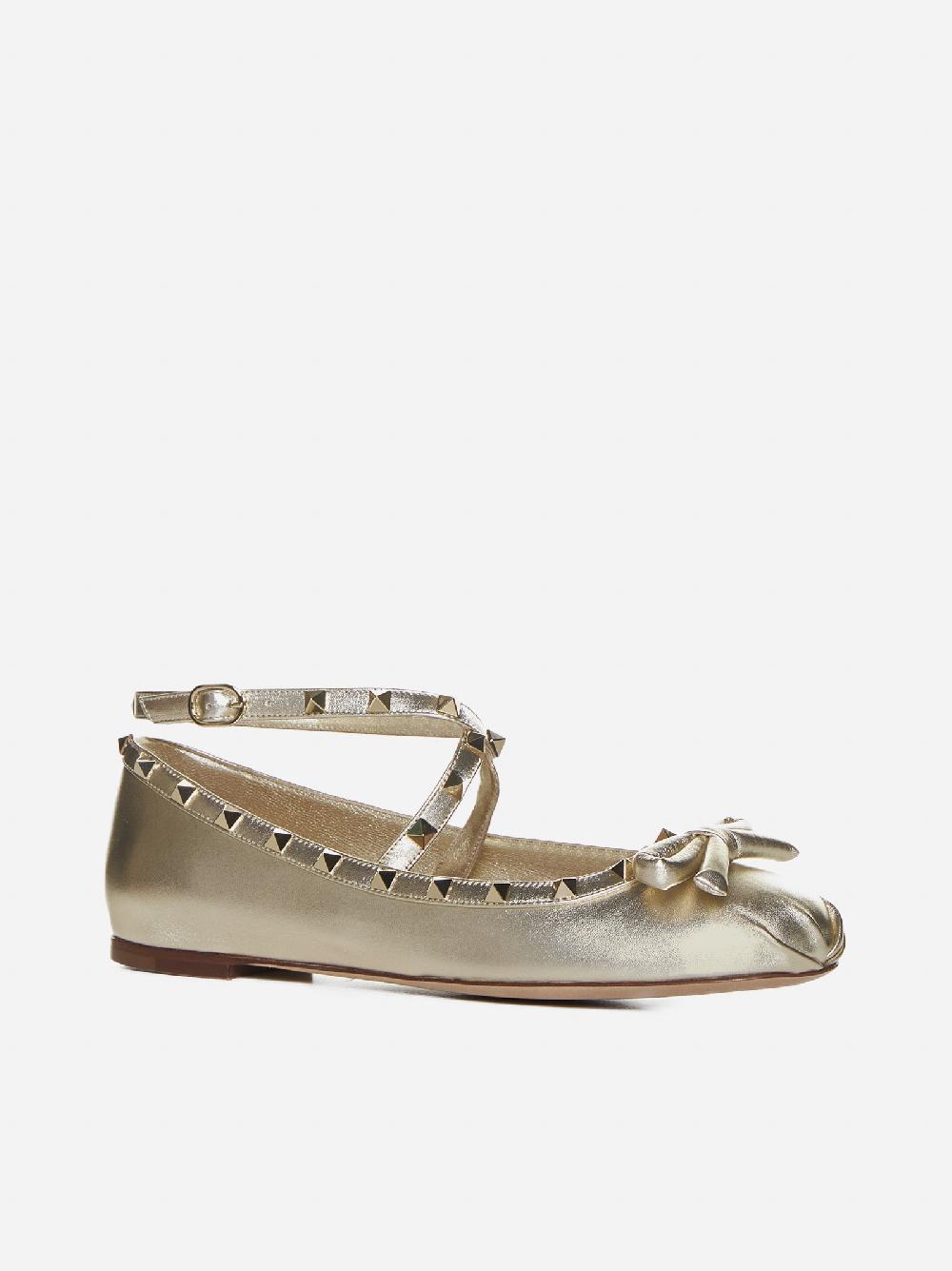 VALENTINO GARAVANI Ballerine Rockstud in pelle 2025
