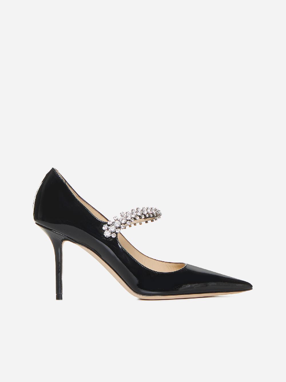 JIMMY CHOO Decollete’ Bing in vernice con cristalli