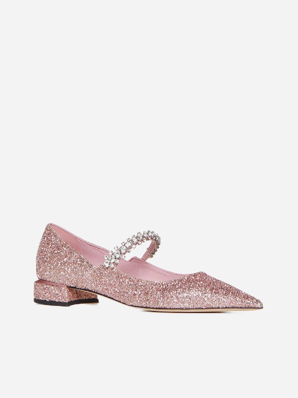 JIMMY CHOO Pumps Bing glitter con cristalli Nuovo