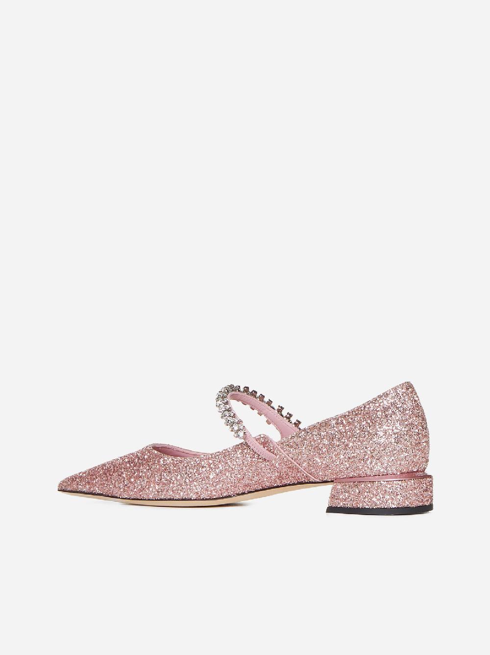 JIMMY CHOO Pumps Bing glitter con cristalli Nuovo