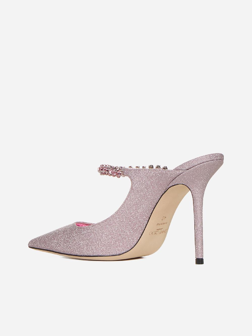 JIMMY CHOO Mules Bing in tessuto con cristalli Qualità